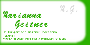 marianna geitner business card
